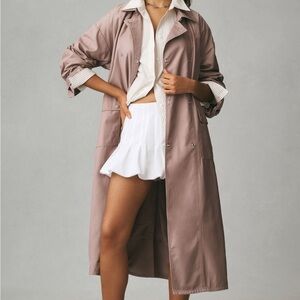Maeve Mauve Oversized Trench Coat